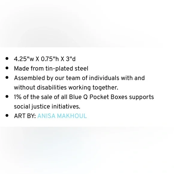 New, Blue Q “W**d Box” Metal Box Tin, Collectible, Limited Edition - Picture 8 of 8